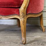 Pair of shepherdesses in carved wood Louis XV style