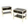 Pair of brass lacquered bedside tables by Michel Pigneres 1970