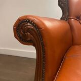 Fauteuil cuir type chesterfield