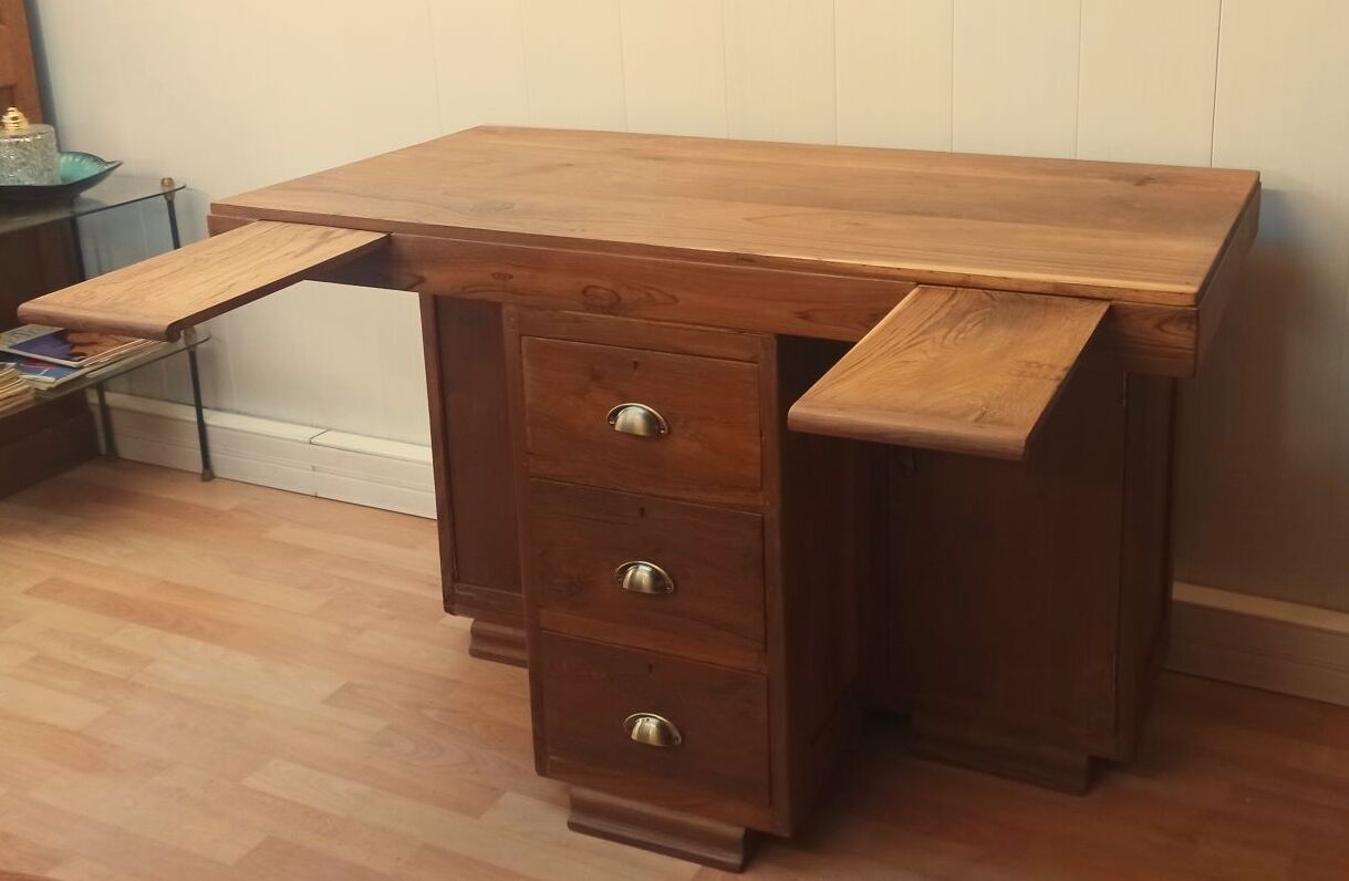 Accounting office teak massive 30s