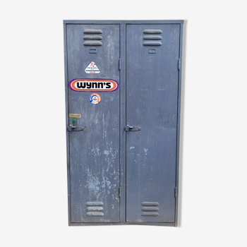 Locker, vintage metal industrial cloakroom