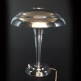 French Art Deco Chrome Mushroom Lamp