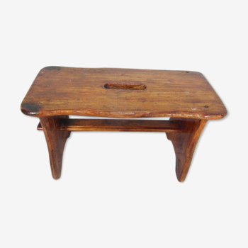 Wooden stool, foot rests