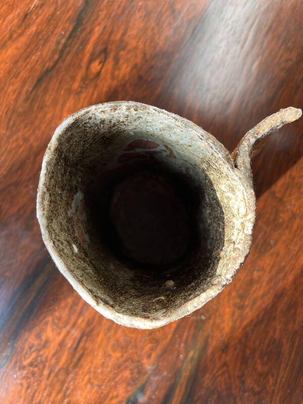 Vase en grès de Claude Gaget, grès de la Borne, années 70