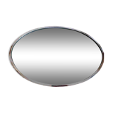 Large oval mirror with chrome surround
