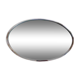 Large oval mirror with chrome surround