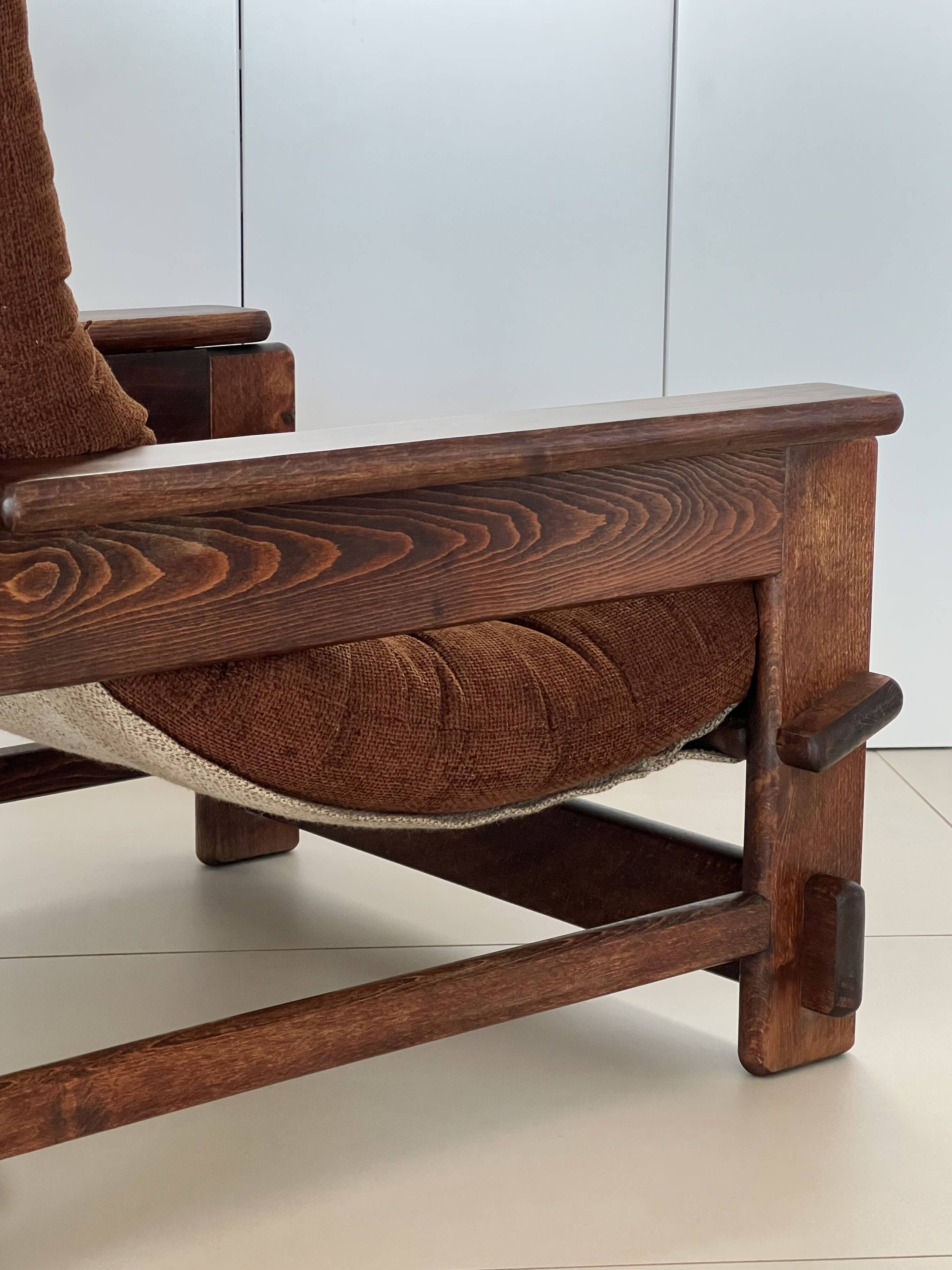 Scandinavian oak armchair, 1960s