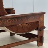 Scandinavian oak armchair, 1960s