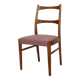 Vintage teak chair with pink velvet in Denmark