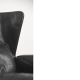 Fauteuil à oreilles en cuir DS-23 de Franz Josef Schulte pour De Sede, 1980