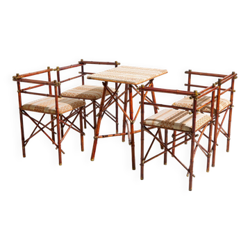 Austrian bamboo set by J. Kothgassner – Bambus & Phantasie-Möbel, Set of 5 (MK9257)