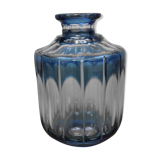 Val Saint-Lambert crystal blue flask