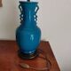 Blue ceramic lamp base