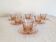 Art Deco pink glass coffee service from the 1930s.