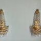 Pair of vintage Presiosa crystal wall lights