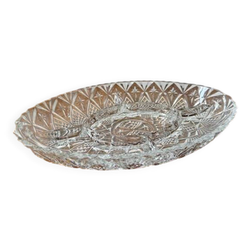 Cut glass appetizer dish