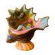 Lamp night light vintage ceramic shell fish.
