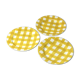 Lot of 3 plates yellow plaid Sarreguemines