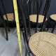 Série de 4 chaises bois courbé
