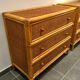 Commodes vintage, cannage en rotin