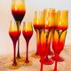 Set of 2 handmade glasses by artist Professor Zbigniew Horbowy