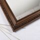 Large old mirror 65cm, carved wooden frame