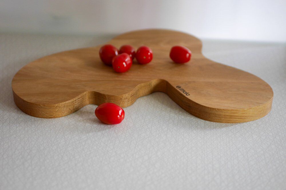 Serving platter in oak by Alvar Aalto for Iittala