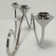Candle holder brass chrome contemporary design