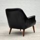 1970s, Danish armchair, artificial leather, teak wood legs.