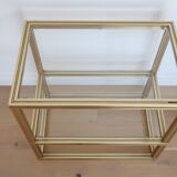 Bookcase shelf Pierre Vandel Paris gilded brass
