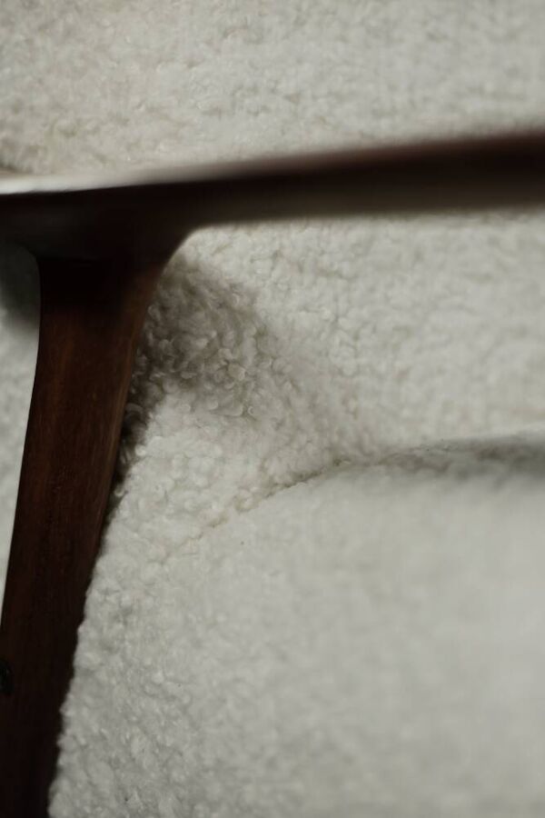 Fauteuil Vintage Mid-Century Scandinave Moderne en Teck Blanc de Bröderna Anderssons, 1960s