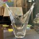 White glass vase