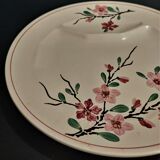 Asparagus plate Sarreguemines decoration sharp sharp early twentieth century