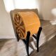 Commode artisanale de style Art déco en palissandre et loupe d’orme