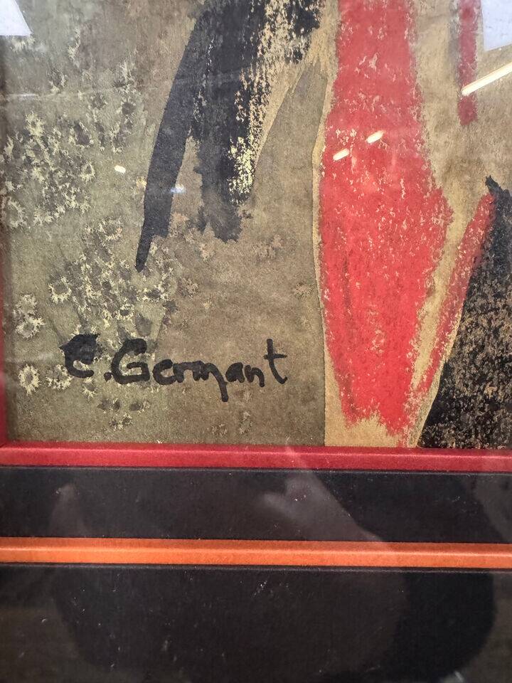 Christine Germant (1954): watercolor depicting horses