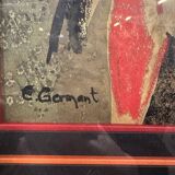 Christine Germant (1954): watercolor depicting horses