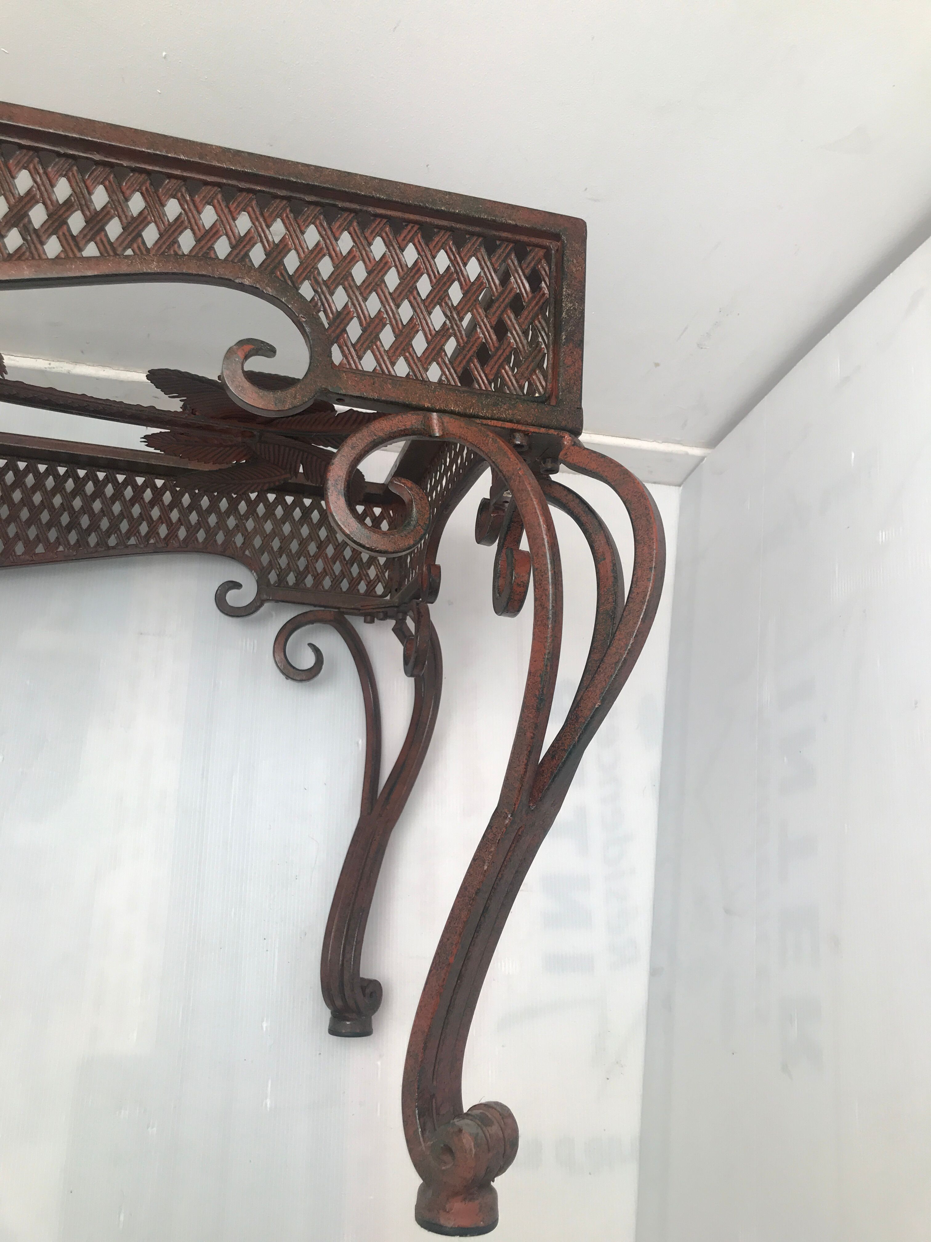 Wrought iron coffee table from the 50s and 60s