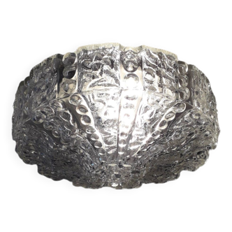 Pressed/molded glass ceiling light - 1970s