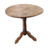 Guéridon en chêne, table d'appoint 19e