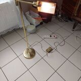 Vintage brass e-reader floor lamp