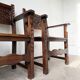 Paire de fauteuils style espagnol bois sculpté 1900
