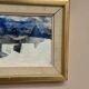 Original Swedish Oil on Panel – "Blue Composition" by Gunnar Nordström – Signed – Vintage and Framed – 24.5 × 18.5 cm (9.6 in × 7.3 in)