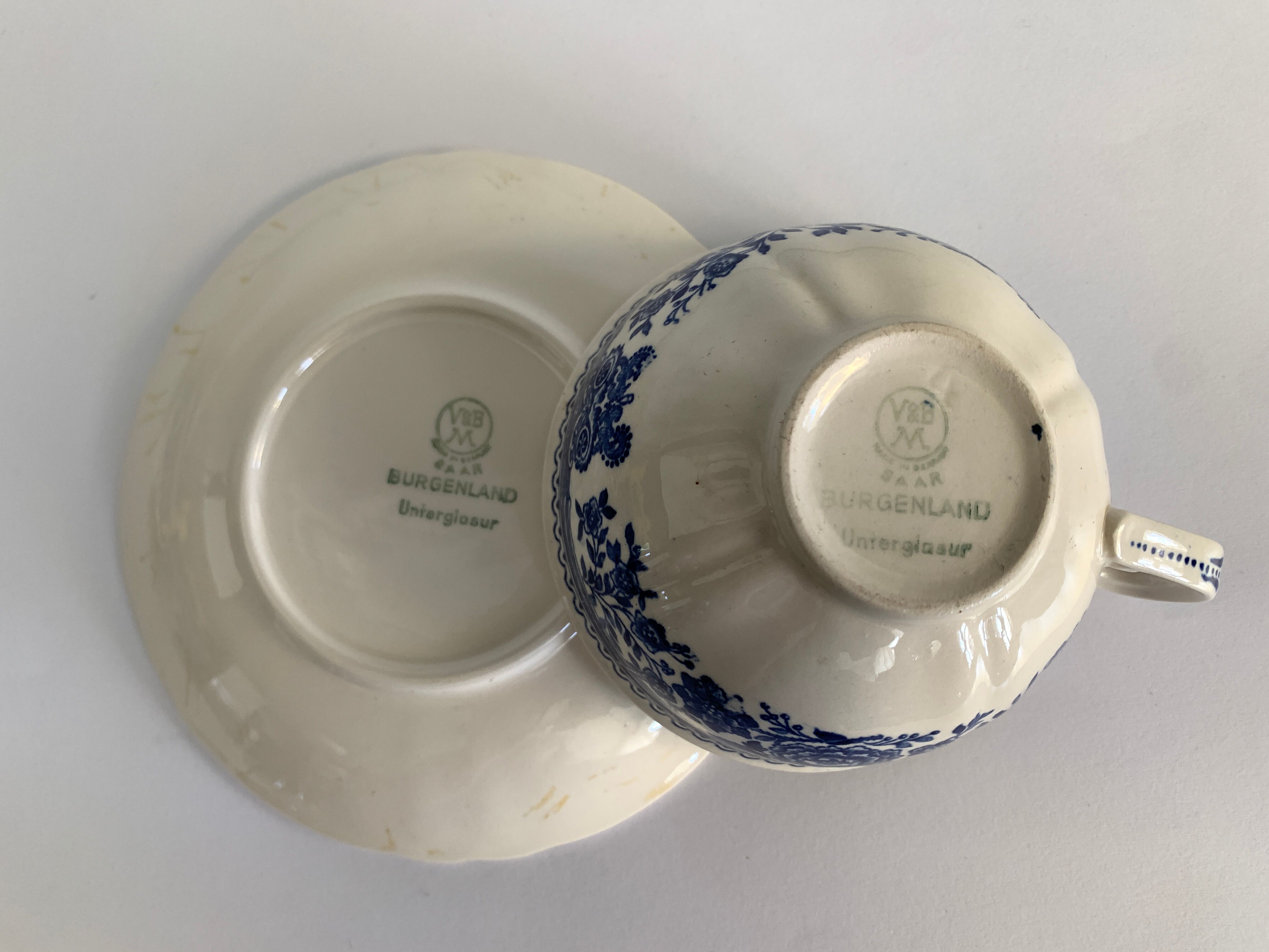 Old service Villeroy and Boch, blue Burgenland model, 27 pieces