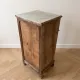 Antique bedside table in solid wood with a marble top.