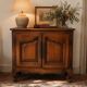 Old low cabinet with 2 wooden doors