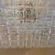 Pressed glass ceiling light, porcelain socket