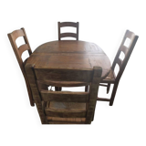 Solid wood table and chairs