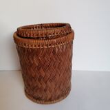 Duo of braided wicker pots