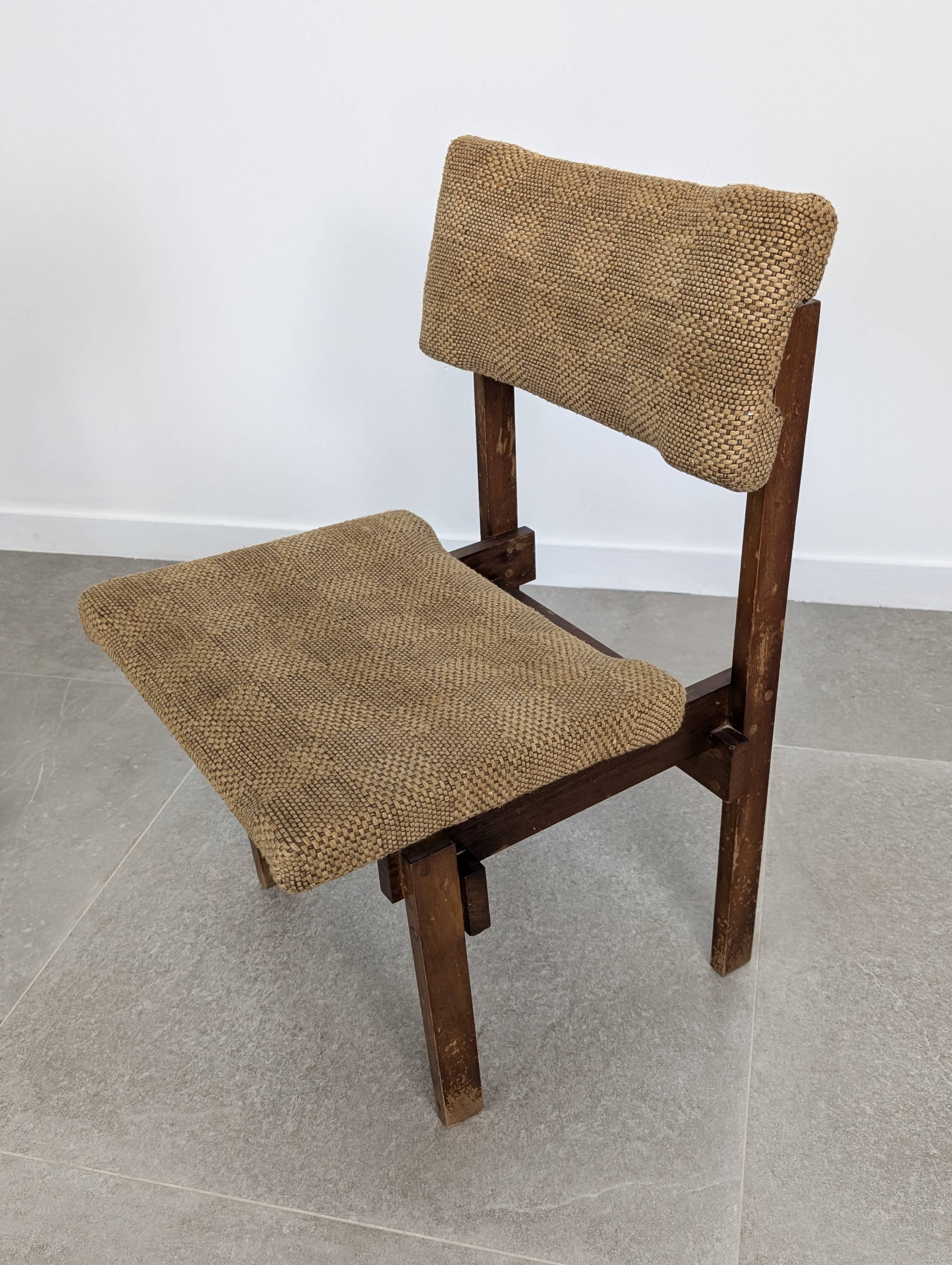 Pair of Rietveld Style Chairs with Adjustable Seat and Backrest, 1950s