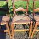 6 chaises anciennes paillées en fruitier